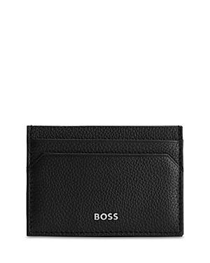 Hugo Boss Highway Leather Card Case In Black