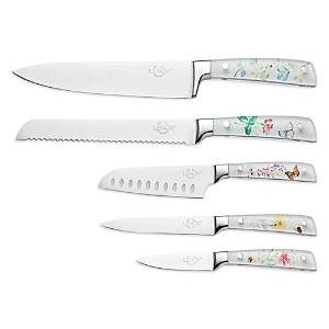 Shop Lenox Butterfly Meadow 6-piece Knife Block Set In White