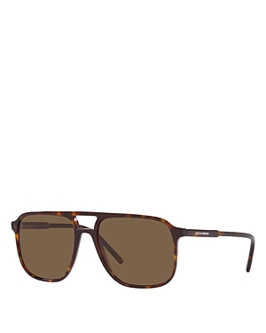 Dolce & Gabbana Aviator Sunglasses, 58mm In Havana/brown Solid