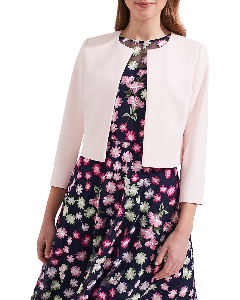 Hobbs London Elize Open Jacket In Pale Pink