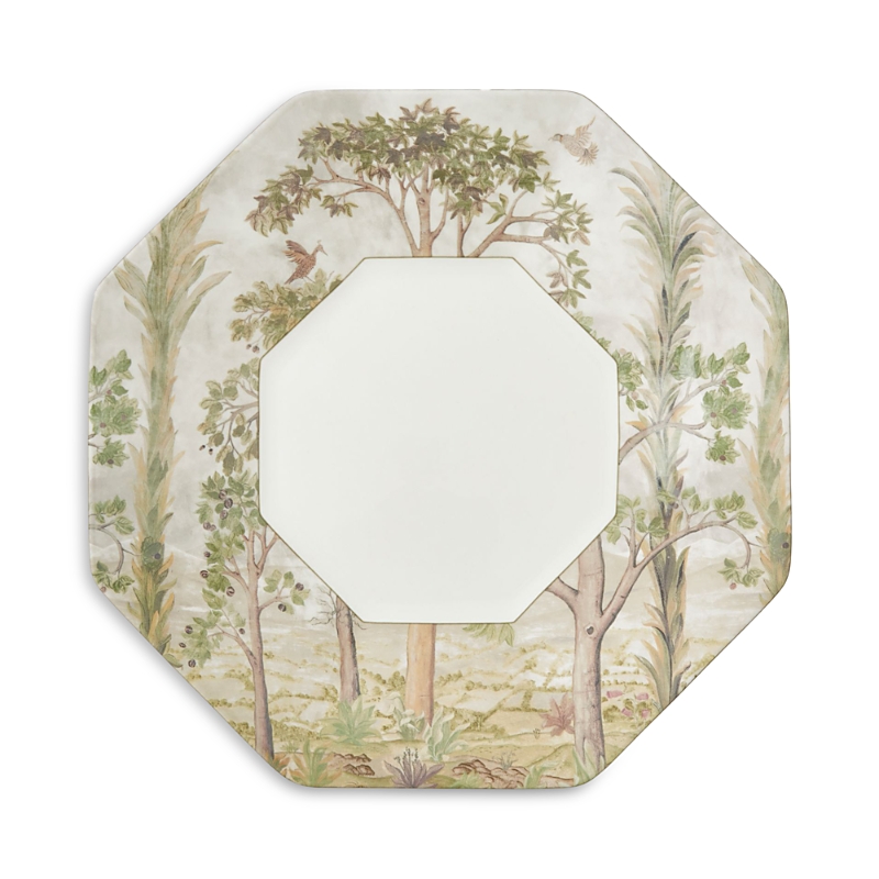 Spode Kit Kemp By Tall Trees Octagonal Platter In Green/brown
