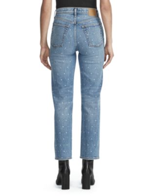 Harlow Embellished Straight Jeans in Everly Jewel