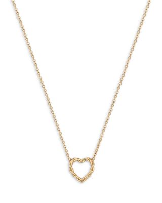 Zoë Chicco - 14k Yellow Gold Twisted Heart Necklace, 14"-16"