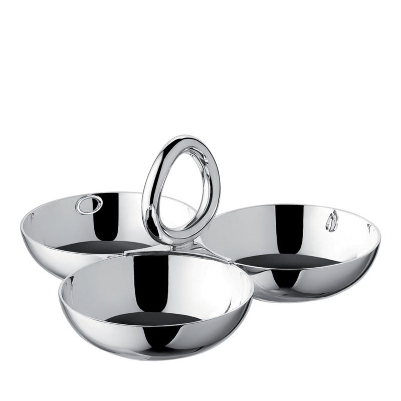 Christofle Vertigo 3-Part Appetizer Dish in Silver