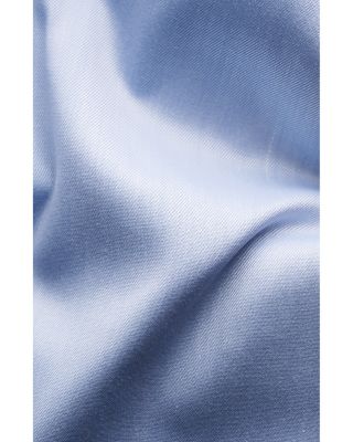 Contemporary Fit Twill Shirt with Contrast Buttons