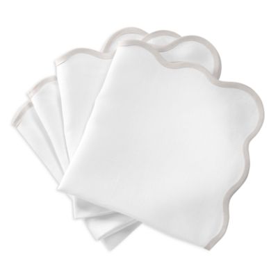 Scalloped Napkins, Set Of 4