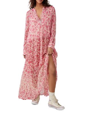 Bloomingdale's pink lace dress best sale