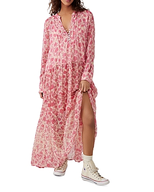 Free People See It Through Dress In Pink Rose
