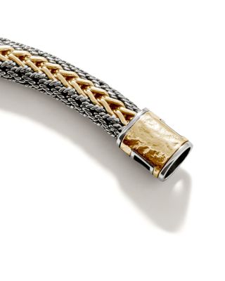 Men&#39;s 18K Yellow Gold &amp; Sterling Silver Icon Bracelet, 8mm