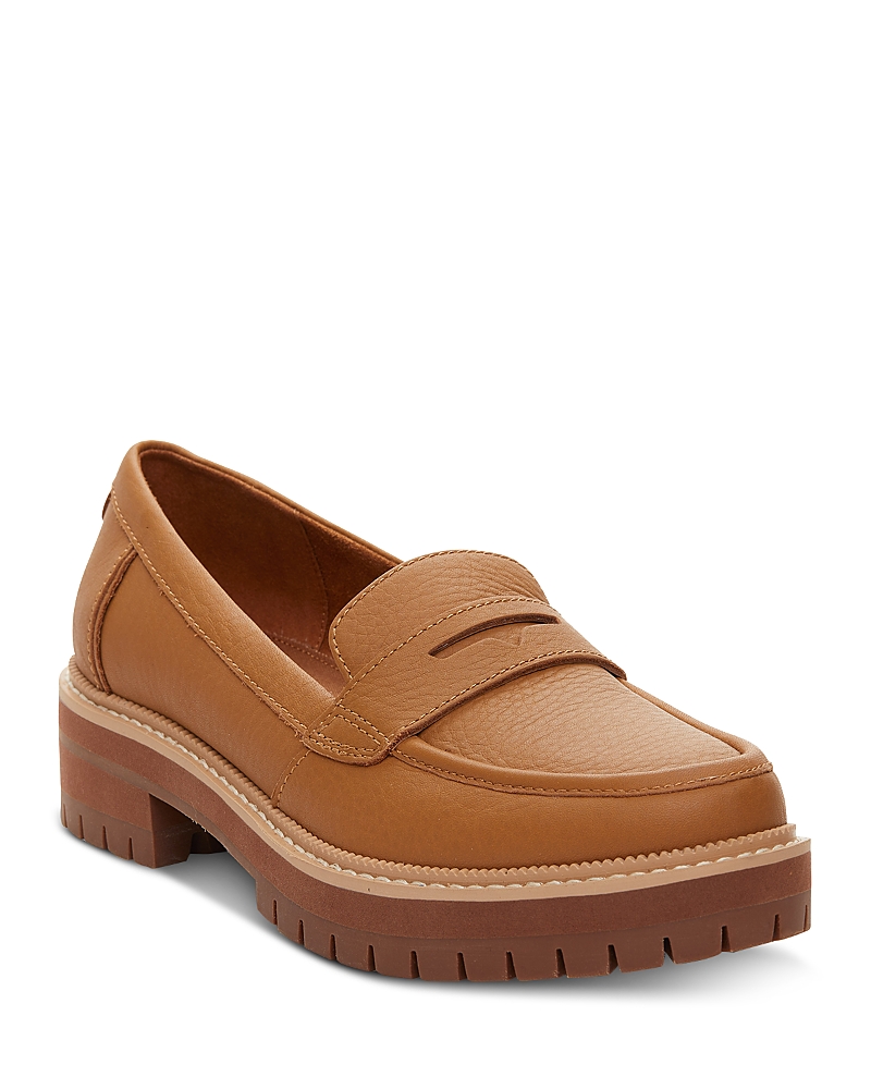 Toms Cara Platform Penny Loafer In Brown