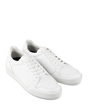 Sandro Leather Cross Sneakers In White