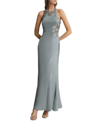 REISS Fern Metallic Lace Maxi Dress | Bloomingdale's Women
