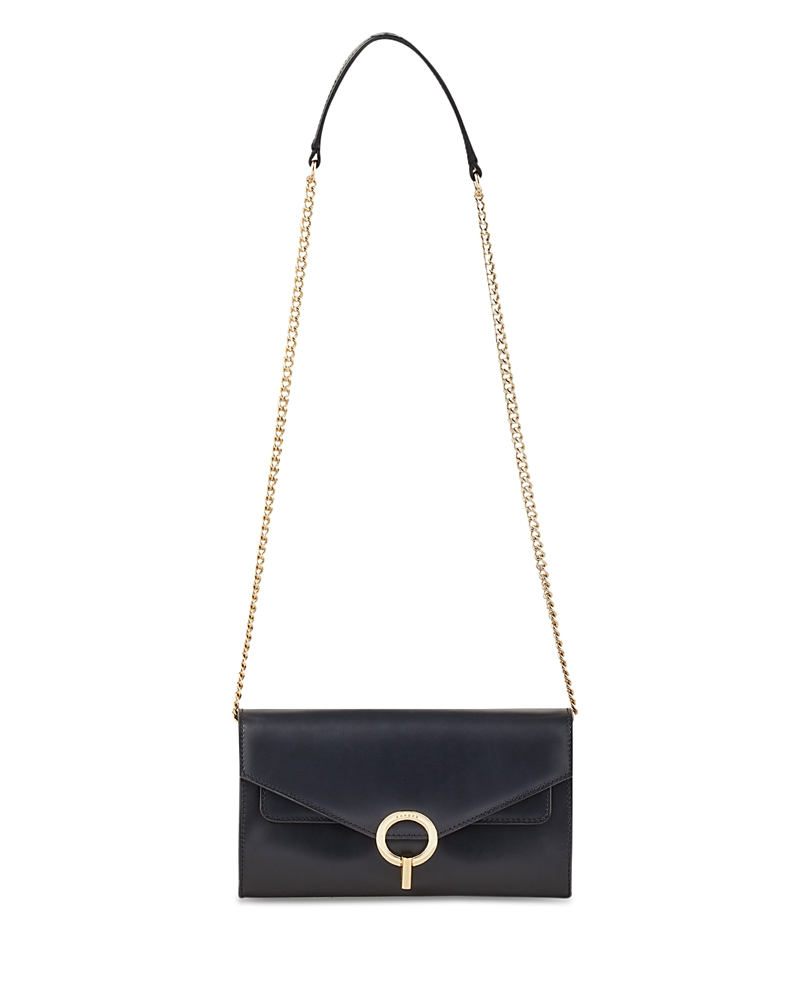 Sandro Yza Pocket Clutch Bag In Black