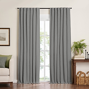 Elrene Home Fashions Harrow Solid Texture Blackout Window Curtain Panel, 52 X 95 In Dark Gray