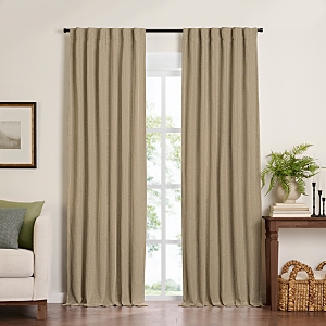 Elrene Home Fashions Harrow Solid Texture Blackout Window Curtain Panel, 52 X 95 In Linen