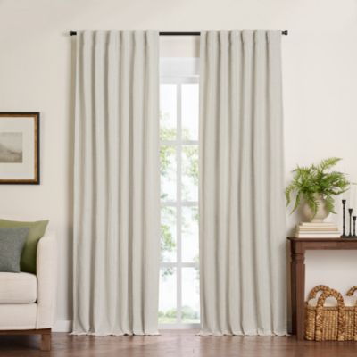 Elrene Home Fashions - Harrow Solid Texture Blackout Window Curtain Panel, 52" x 84"