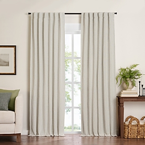 Elrene Home Fashions Harrow Solid Texture Blackout Window Curtain Panel, 52 X 95 In Natural