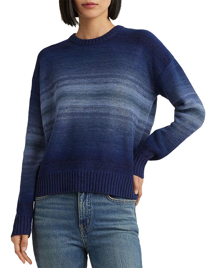 Ralph Lauren Ombré Striped Long Sleeve Sweater | Bloomingdale's