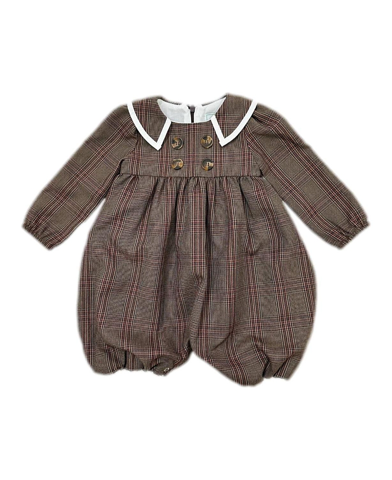 Petite Maison Kids Unisex Petite Maison Blair Estate Tweed Romper