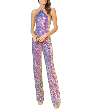 Dress the Population Dairan Sleeveless Sequined Jumpsuit