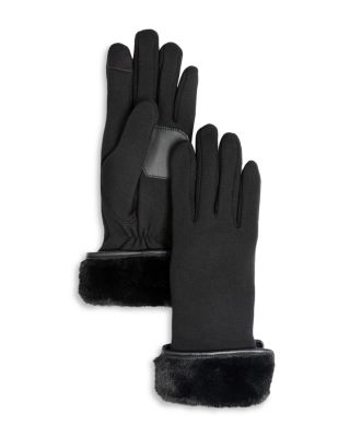 Echo - Fold Down Faux Fur Cuff Tech Gloves