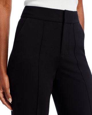 Dylan High Waist Wide Leg Pants in Black Crepe
