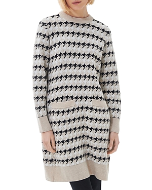 Shop Barbour Marie Houndstooth Knit Dress In Multi