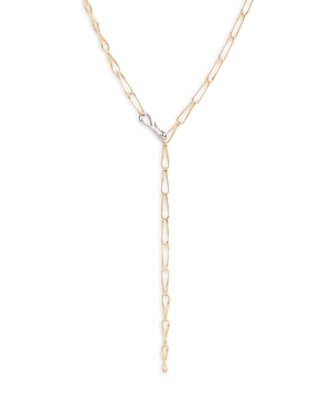 Shop Marco Bicego 18k Yellow & White Gold Marrakech Onde Diamond Clasp Link Necklace, 29.5