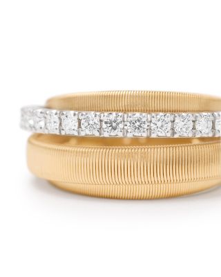 18K Yellow & White Gold Masai Diamond Strand Ring