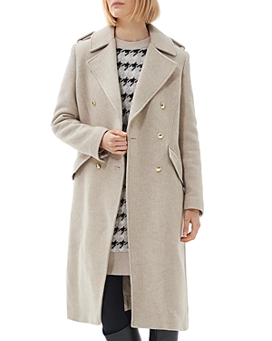 Shop Barbour Inverraray Tailored Military Coat In Light Fawn
