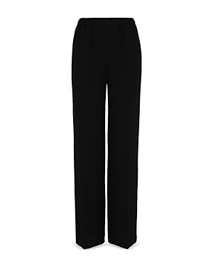 Armani Collezioni Frisottino Trousers In Solid Black