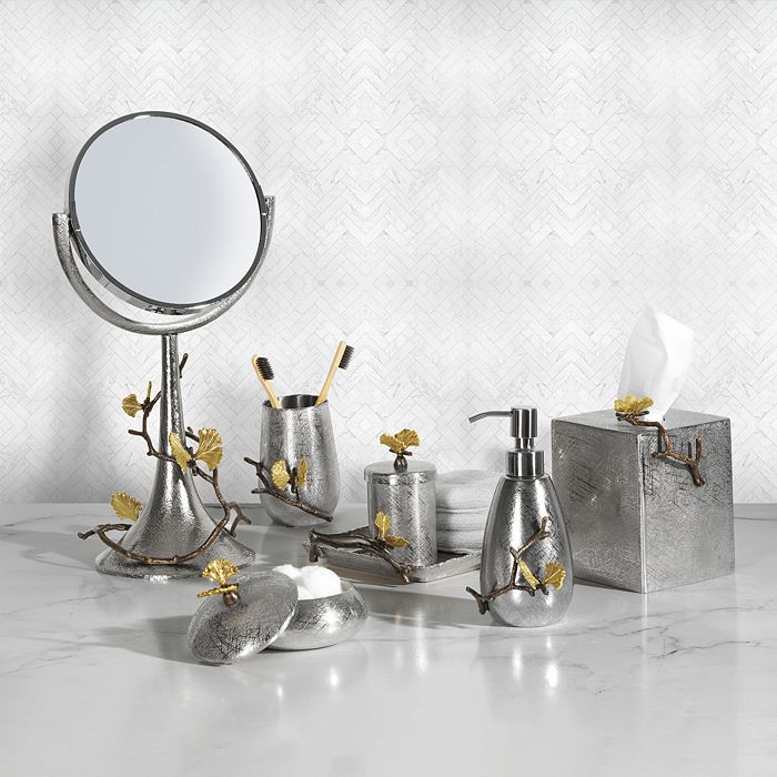 Luxe Gold and Silver Bathroom Set - Woven Collection