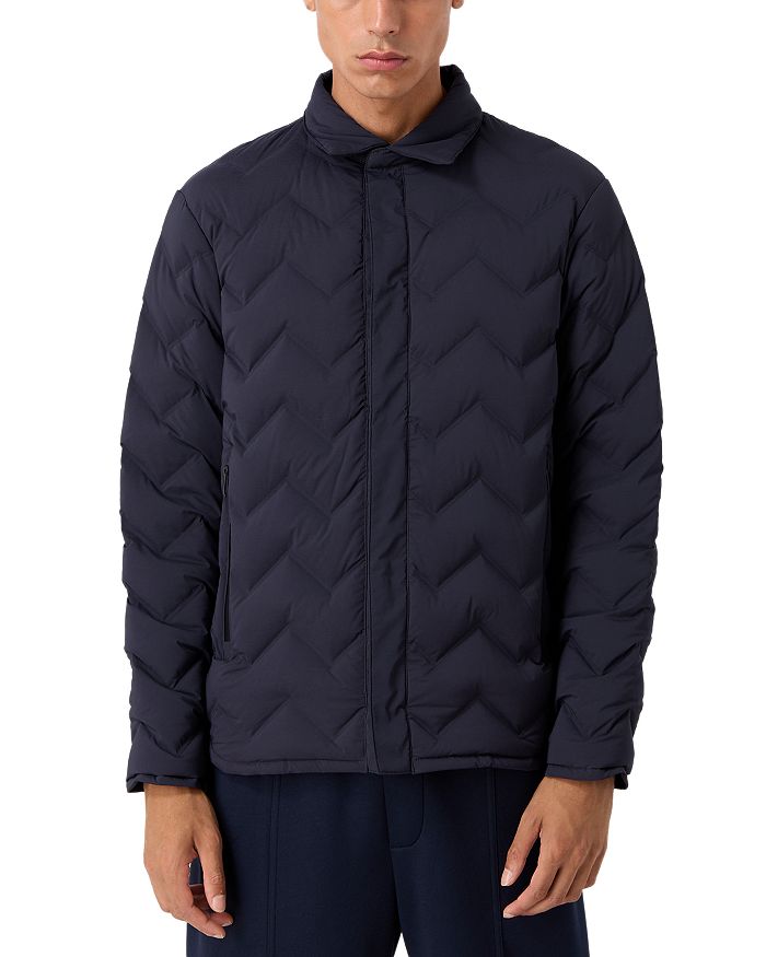 Emporio Armani Chevron Quilted Down Jacket | Bloomingdale's