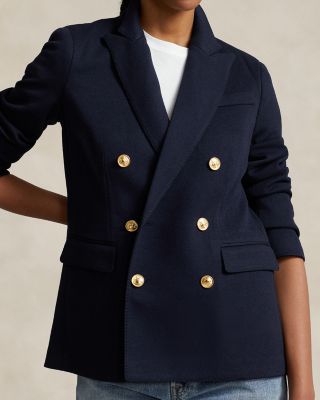 Ralph Lauren Knit Double Breasted Blazer | Bloomingdale's