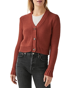 Shop Michael Stars Fran Cropped Cardigan In Pecan