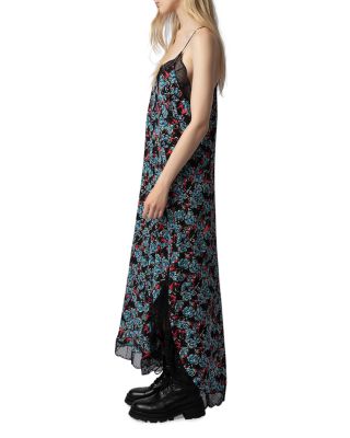 Silk Ristyl Lace Trim Slip Dress