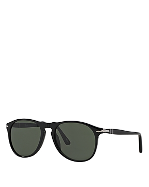Shop Persol Pilot Sunglasses, 55mm In Black/green Solid