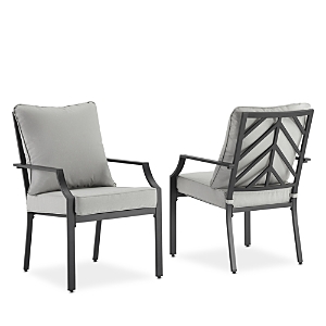 Crosley Otto 2 Piece Outdoor Dining Chair Set In Gray
