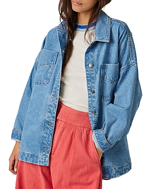 Free People Madison City Denim Jacket In Solar Wash
