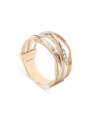 18K Yellow Gold Marrakech Onde Diamond Multirow Ring