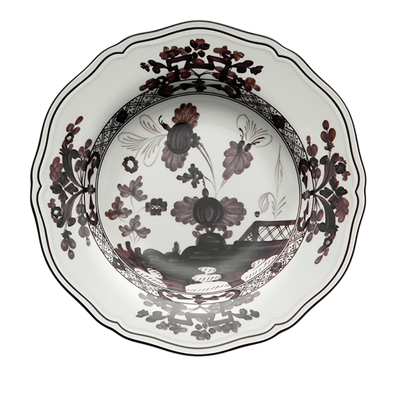 Ginori 1735 Richard Ginori Oriente Italiano Soup Plate In Gray