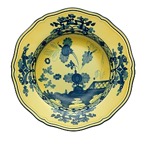 Ginori 1735 Oriente Antico Doccia Shape Soup Plate In Yellow