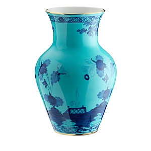Ginori 1735 Oriente Italiano Small Ming Vase In Blue