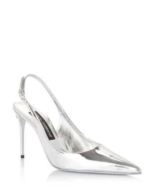 Dolce & Gabbana - Women's Pointed Toe Slingback High Heel Pumps