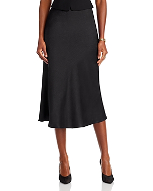 Aqua Midi Slip Skirt - 100% Exclusive In Black