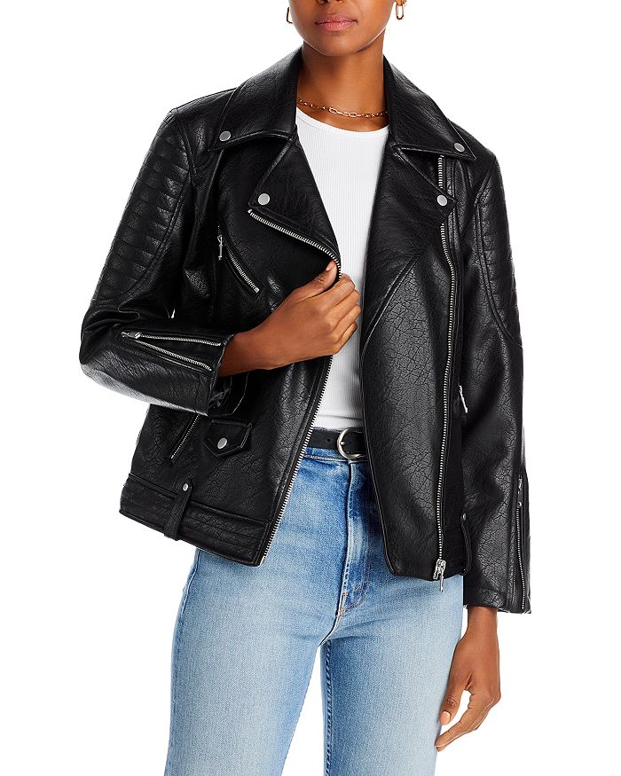AQUA Oversized Moto Jacket 100 Exclusive Bloomingdale's