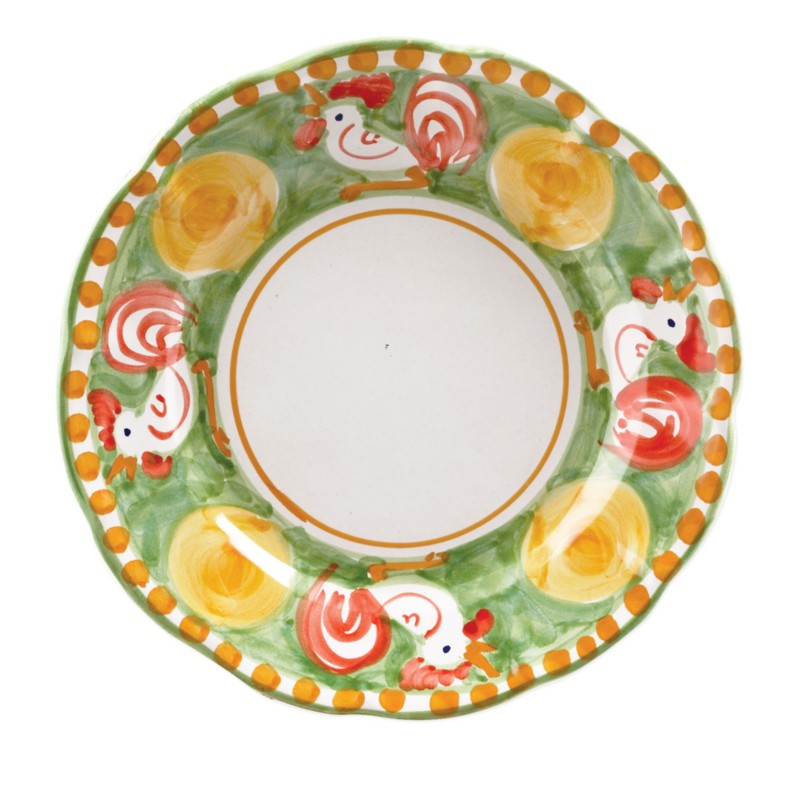 Vietri Campagna Gallina Salad Plate in Green