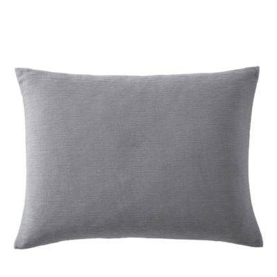 Solid Textured Pleats Charcoal Cotton Bedding Collection