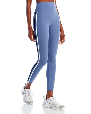 Splits59 Ella High Waist Airweight 7/8 Leggings Steel Blue/white L In Steel Blue/indigo