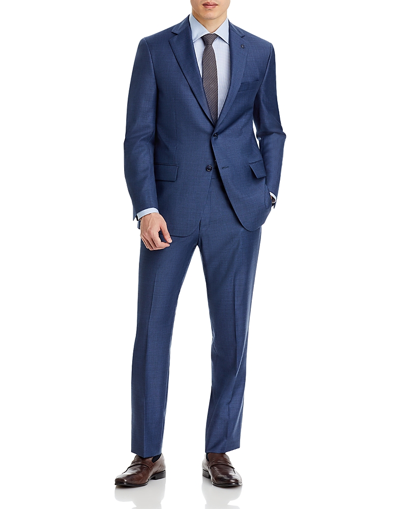 HART SCHAFFNER MARX NEW YORK REGULAR FIT DARK BLUE SHARKSKIN SUIT
